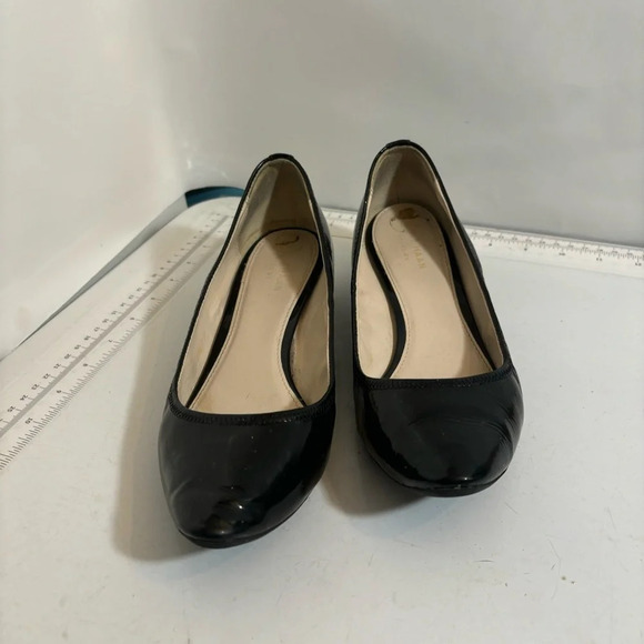 Cole Haan women’s black patent leather wedge heel slip on shoe in size - Picture 2 of 14